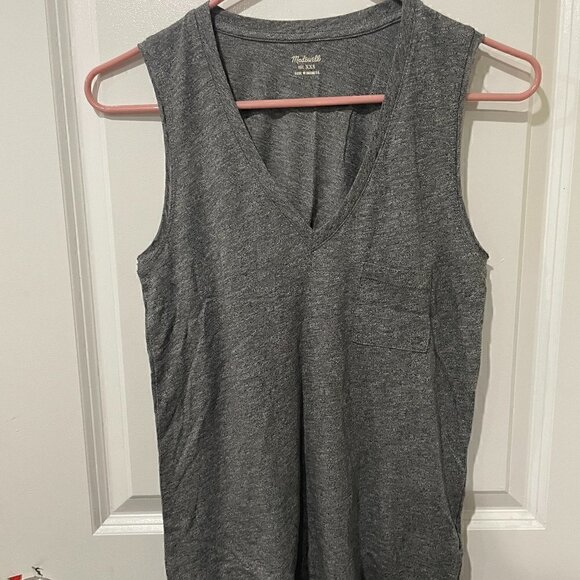 Madewell Tops - Madewell Heather Grey Casual Tank Top